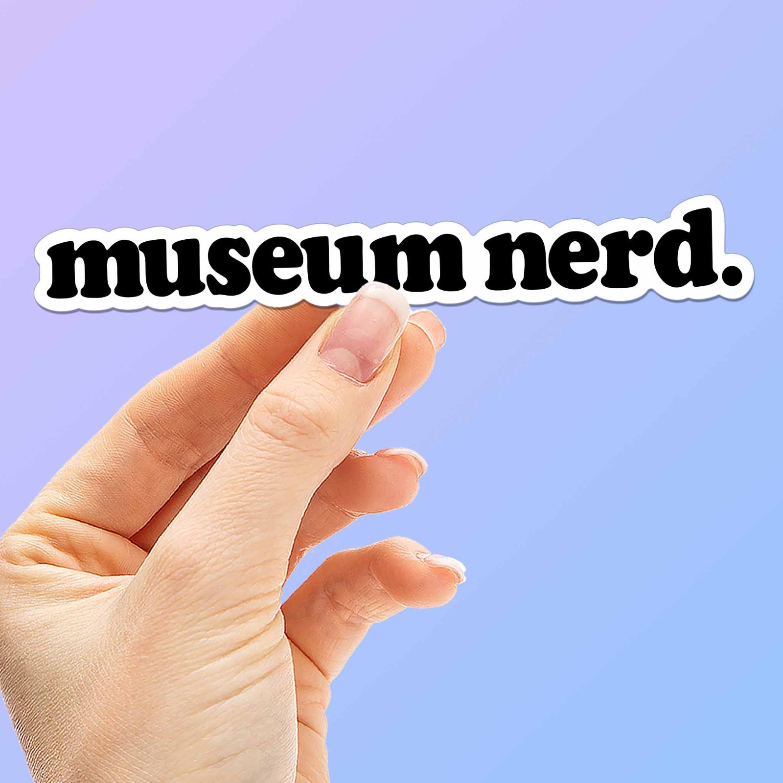 Museum Nerd Sticker - Cute Nerdy Decal for Laptop & Hydroflask Water Bottle gallery