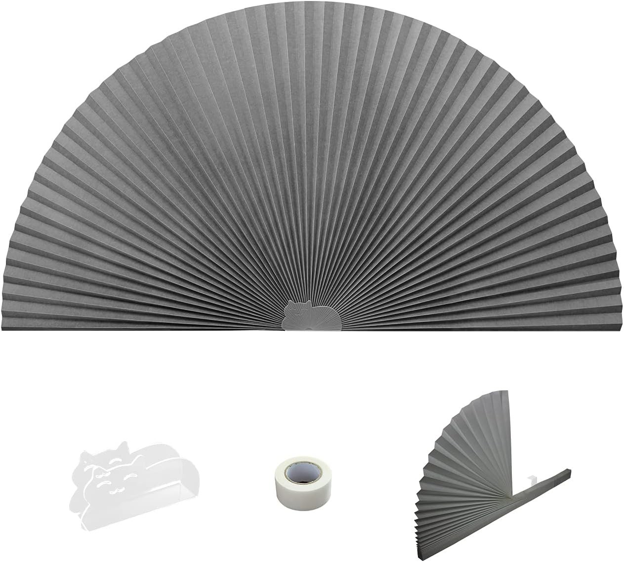 Arch Window Pleated Blinds Easy Cut and Install Pleated Shades Fliterling Lin... gallery