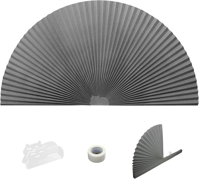 Arch Window Pleated Blinds Easy Cut and Install Pleated Shades Fliterling Lin... gallery