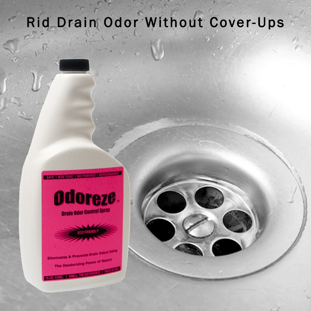 ODOREZE Natural Drain Odor Eliminator: Makes 64 Gallons to Clean Stench gallery