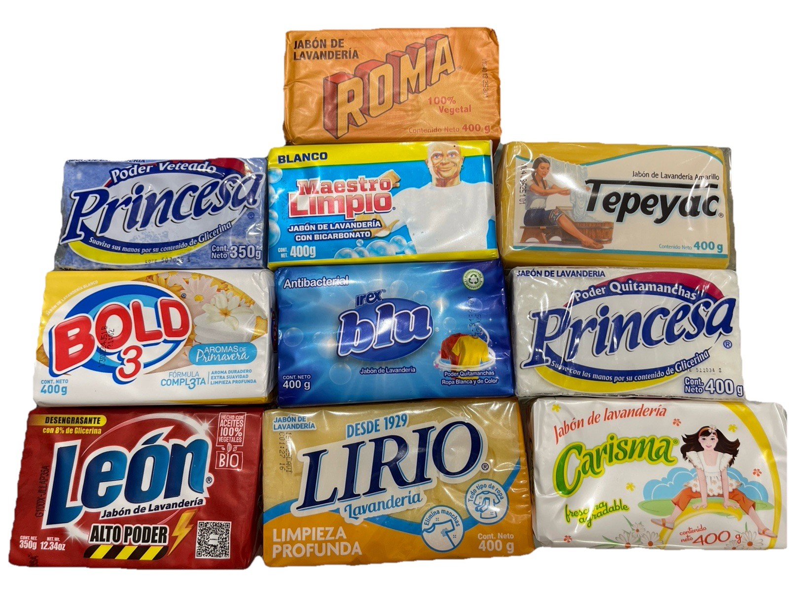 10 PACK JABON EN BARRA ROPA LAUNDRY BAR DETERGENTE SOAP gallery