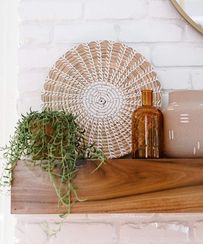 Unique Handmade Seagrass Wall Baskets - Decorative Trays Set of 3 for All Rooms gallery