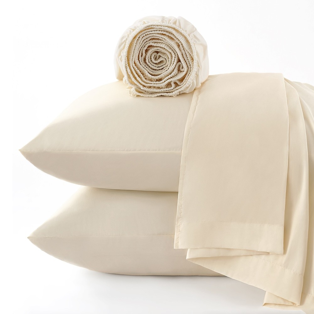 4 Piece Bed Sheet Set Deep Pocket 2000 Series Hotel Bed Sheet Microfiber Comfort