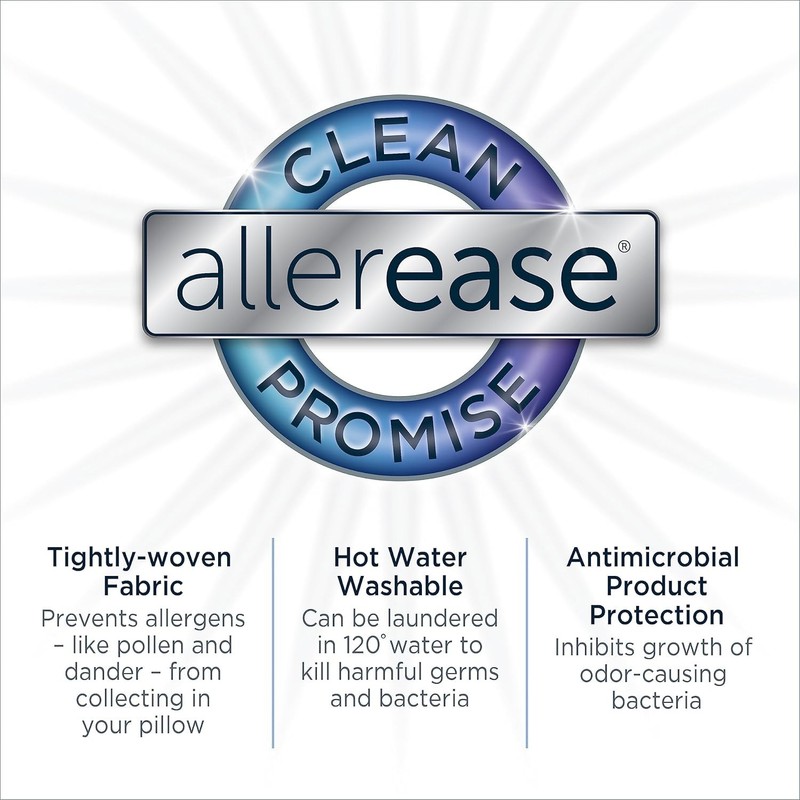 Allergy Bed Pillow Protector Queen Size Breathable Dust Mite Bedbug Proof gallery