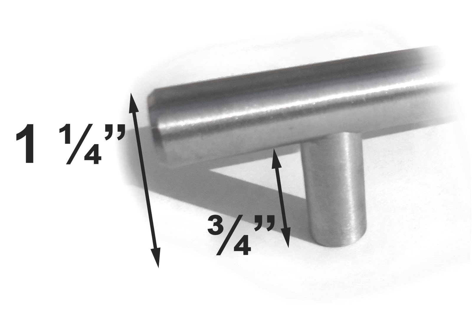 Bar Pull Modern Cabinet Handle Brushed Nickel Solid Steel 12 mm gallery