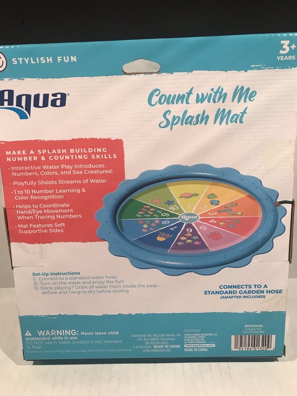 Splash Mat Inflatable Count With Me Learn #'s Ct Creatures Color Recognize Agua gallery