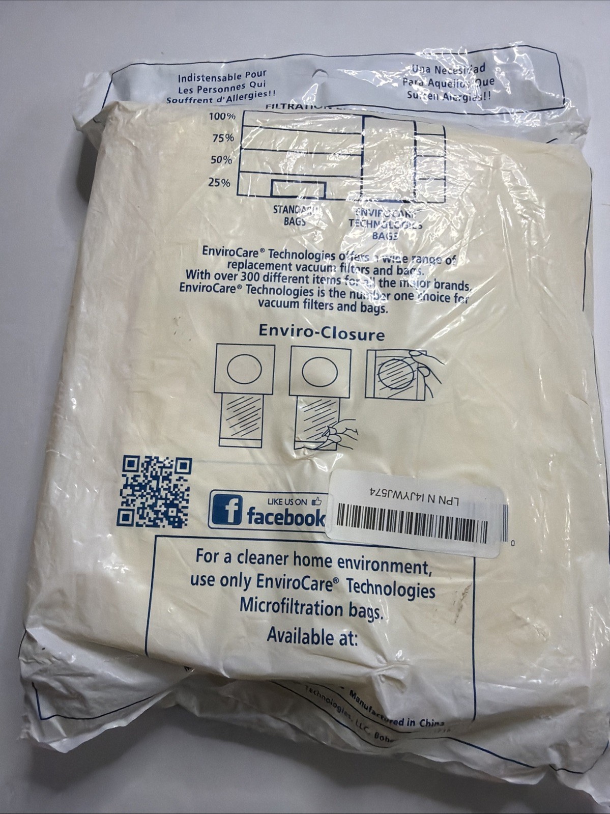 Enviro Care Technologies Micro Filtration 9 Vacuum Bags Kenmore Canister Type C gallery
