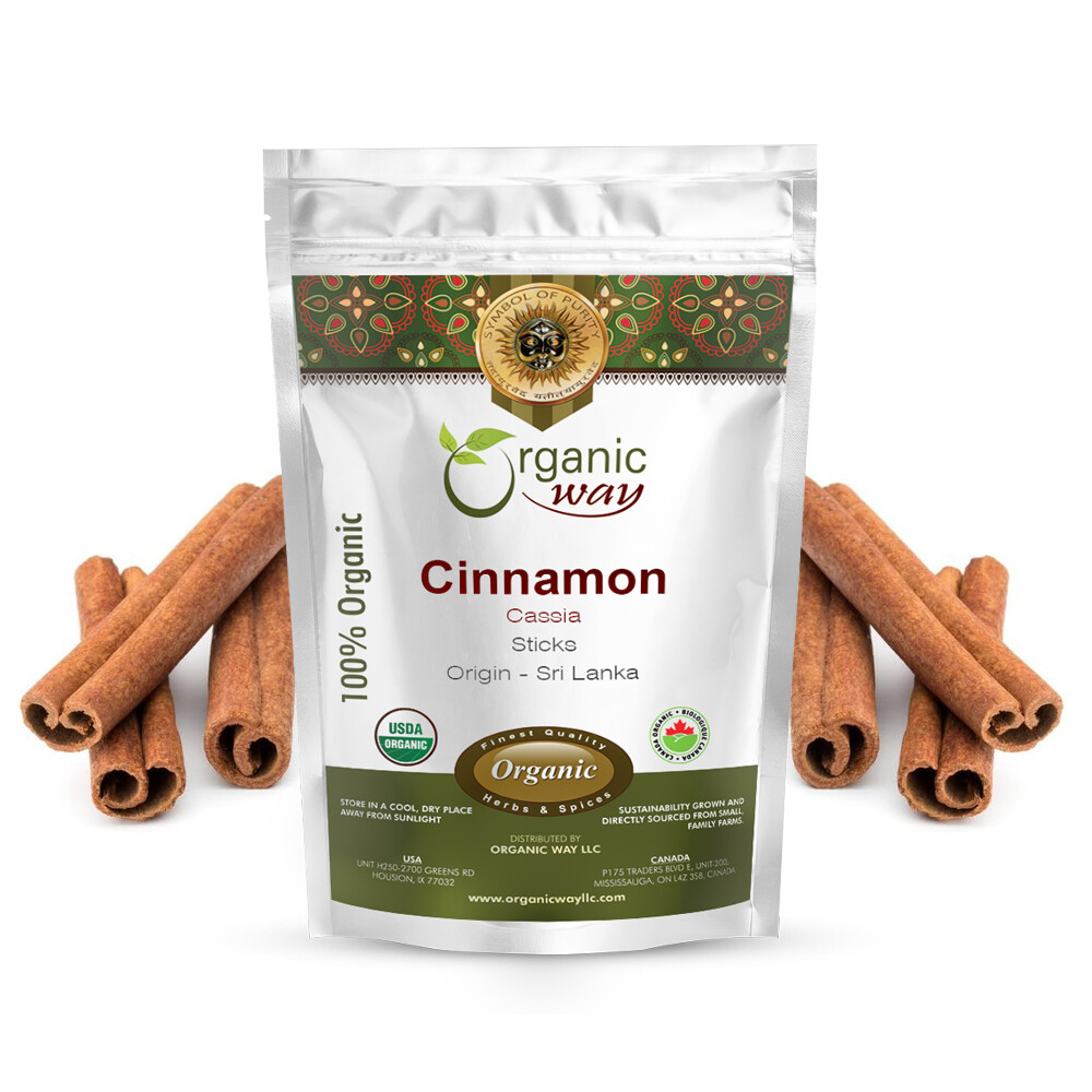 Organic Way Cinnamon Cassia Sticks - Organic, Kosher & USDA Certified gallery