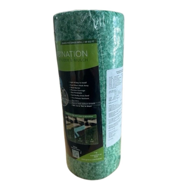 6 PK - Biodegradable Grass Seed Mat, Year Round Green - 50 Sq Ft Quick Fix Rolls gallery