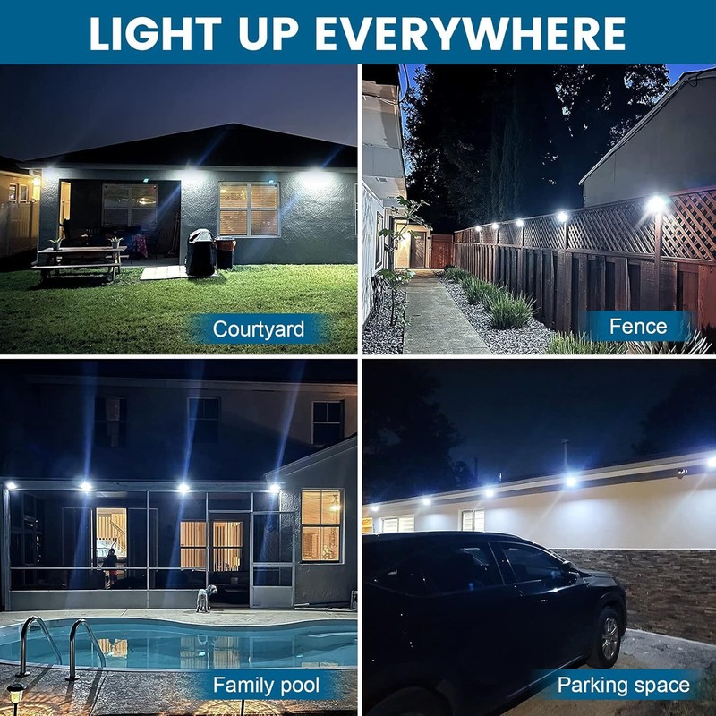 Solar Outdoor Lights Wireless Security Motion Sensor Lights 4Packs Backyard Step gallery