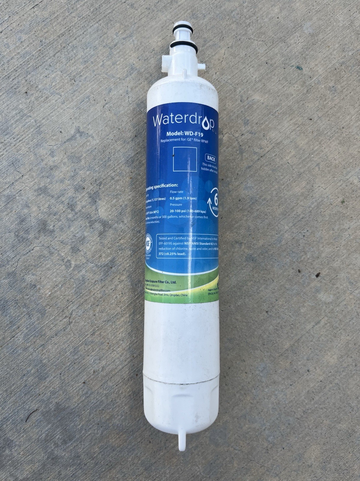 Waterdrop WD-F19 Refrigerator Filter for GE RPWF, Carbon Block gallery