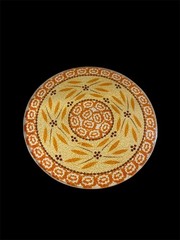 Temptations Old World Trivet, Orange/Yellow pattern! 71/2 in Diameter!
