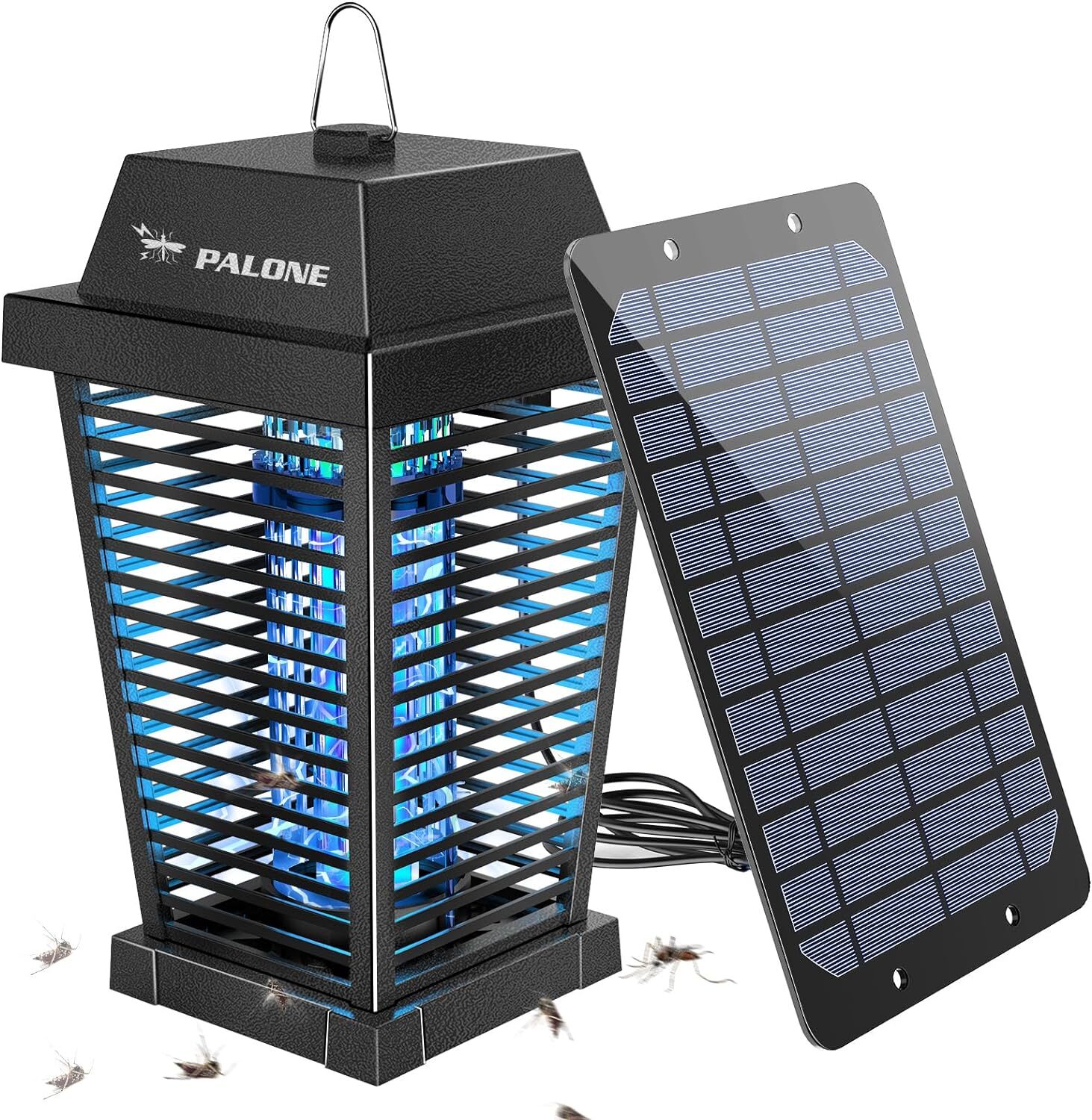 Portable 4500V Solar Bug Zapper – Rechargeable UV Light Trap for Indoor/Outdoor gallery