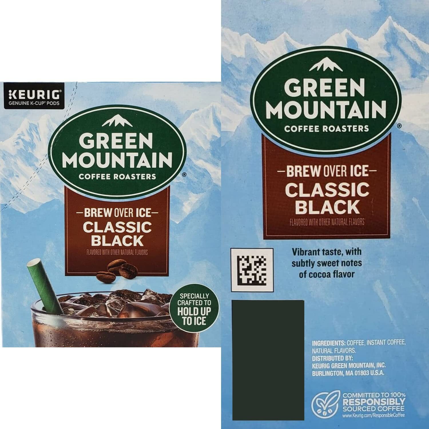 Green Mountain Brew Over Ice Iced Coffee KCup Black Hazelnut Vanilla Caramel 3pk gallery