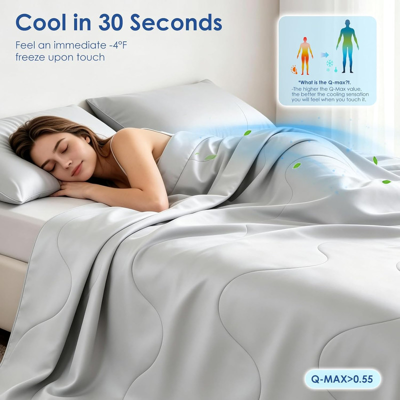 30-Second Cooling Comforter Queen, Summer Blanket for Hot Sleeper | below Zero C gallery