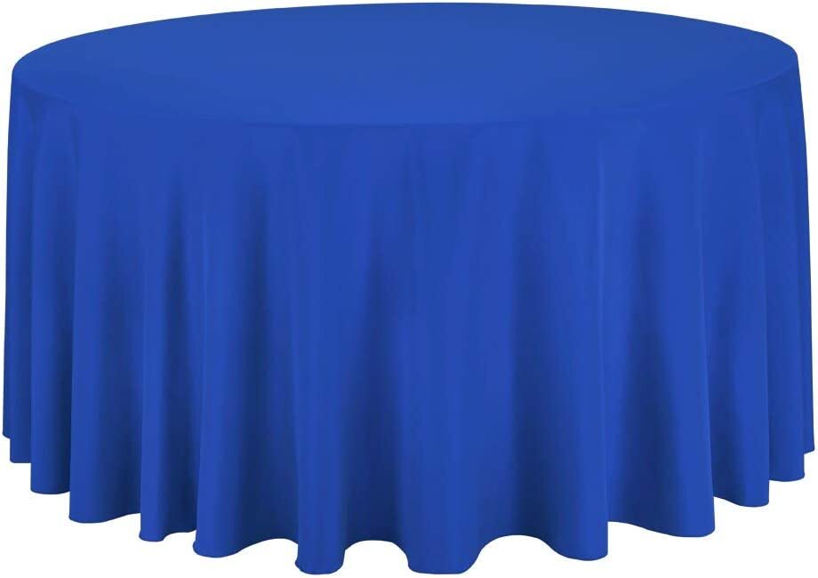 VALENTINA TEXTILE INC Premium Polyester Tablecloth - 120" Round White Tablecloth