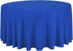 VALENTINA TEXTILE INC Premium Polyester Tablecloth – 120″ Round White Tablecloth
