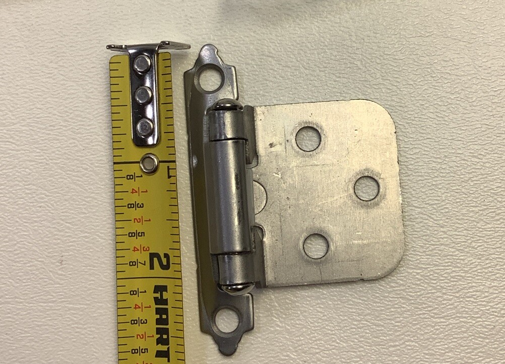 Self Closing Cabinet Hinges Chrome Nickel 22 Packs w/ 2 Hinges In Each 44 Total gallery