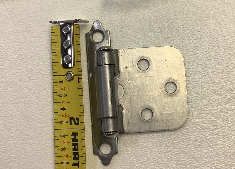 Self Closing Cabinet Hinges Chrome Nickel 22 Packs w/ 2 Hinges In Each 44 Total gallery