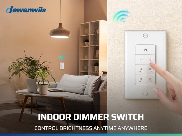 DEWENWIL Wireless Dimmer Switch,Magnetic Remote Control Dimmer Light Switch gallery