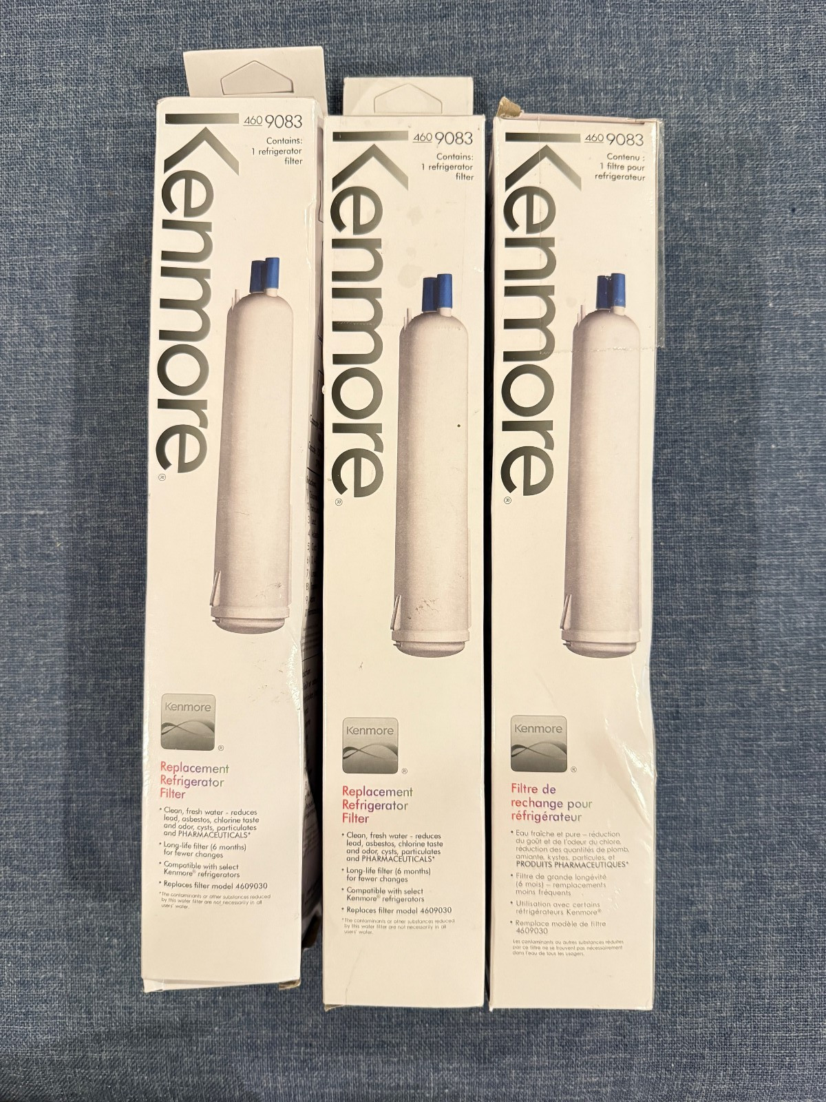 3 pack - Kenmore 460-9083 Replacement Refrigerator Water Filters - sealed gallery