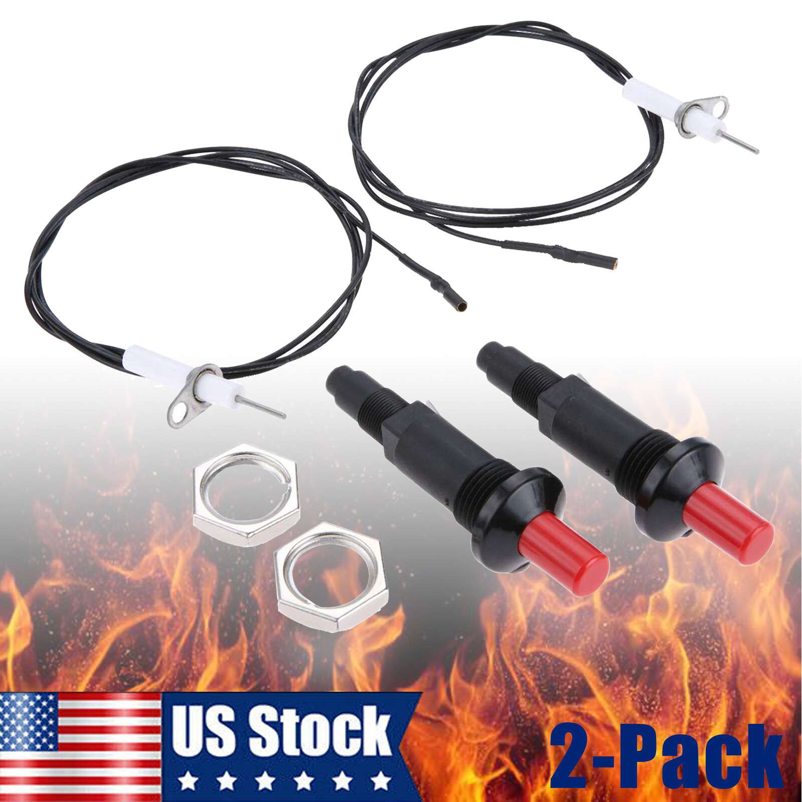 2-pack Universal Piezo Spark Igniter Push Button Gas Fireplace Grill BBQ Stove gallery