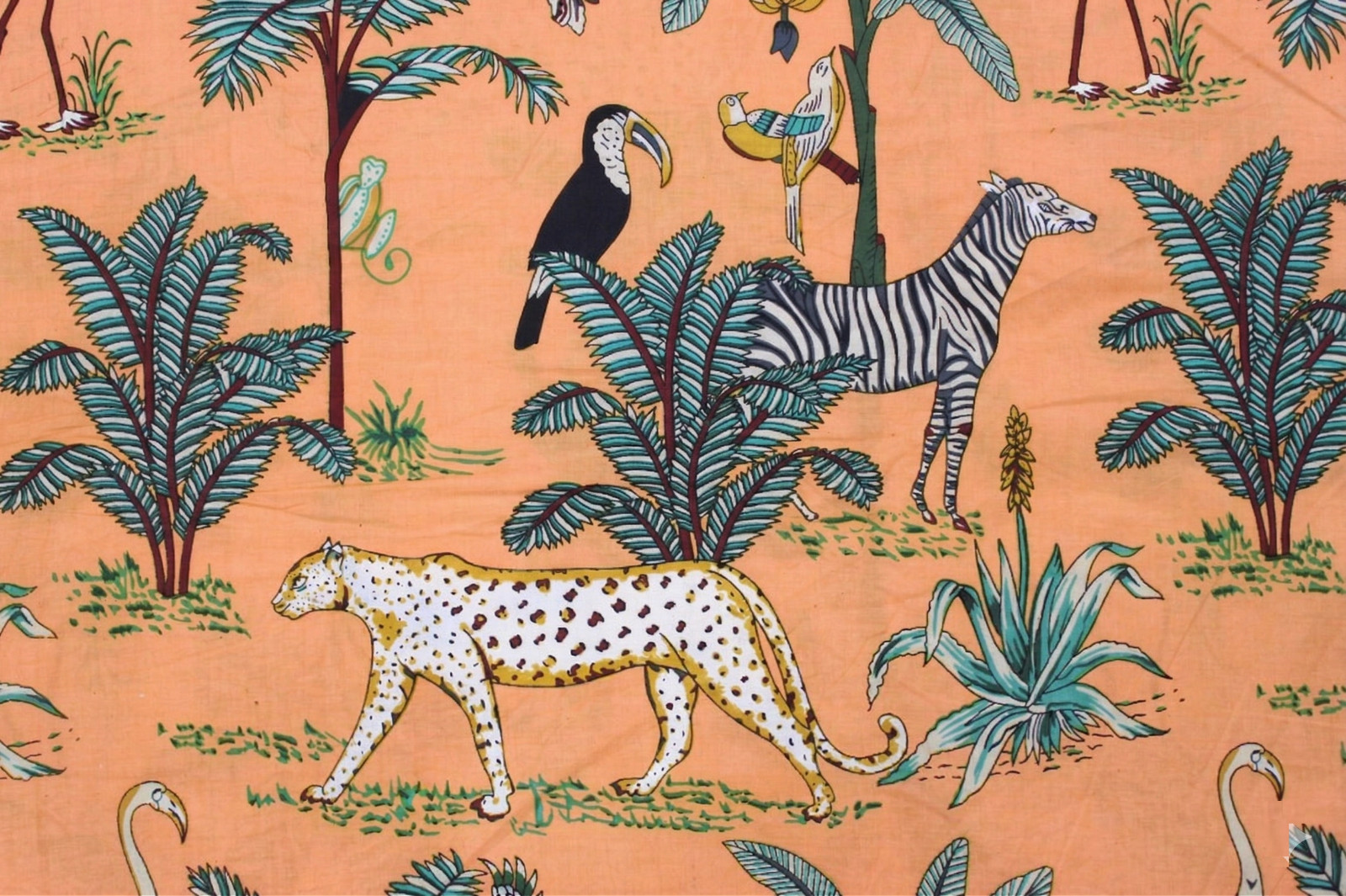 Indian Hand Block Printed 100% Cotton Curtain set, Set of 2 Living room curtain gallery