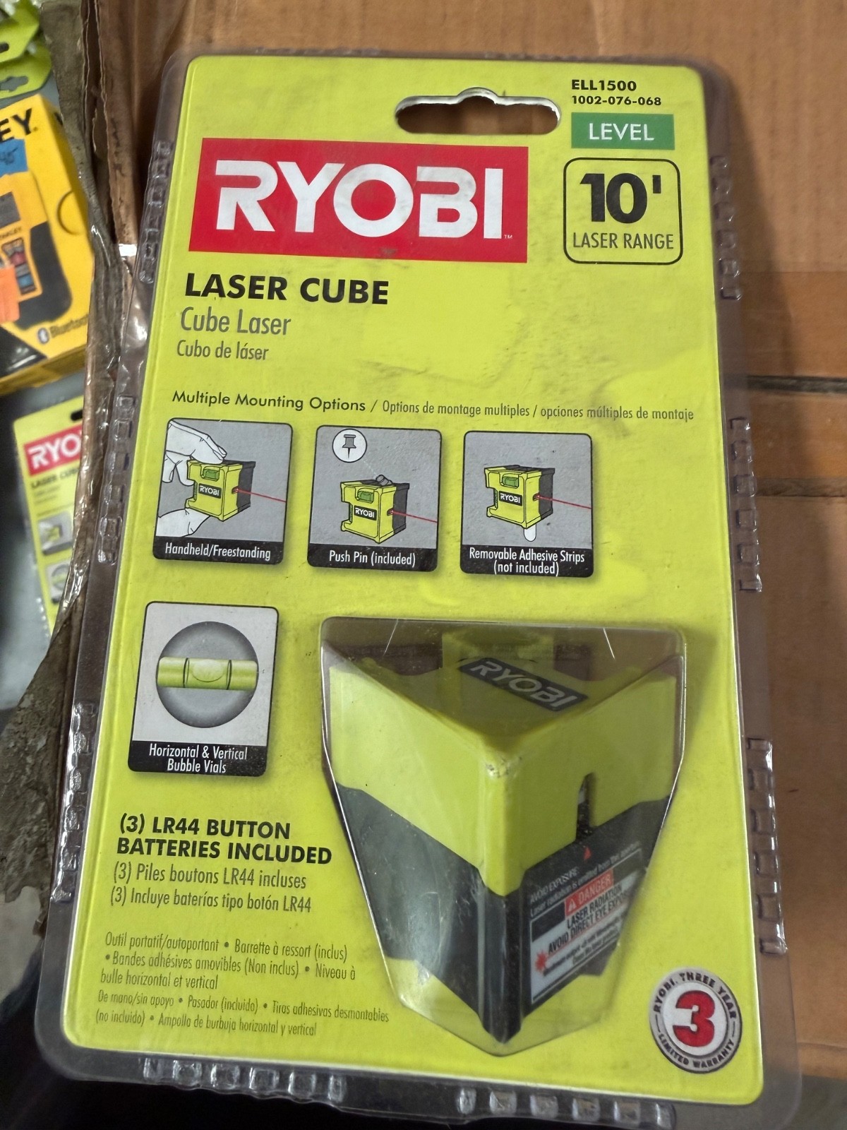 Ryobi 10' Compact Laser Cube ELL1500 gallery