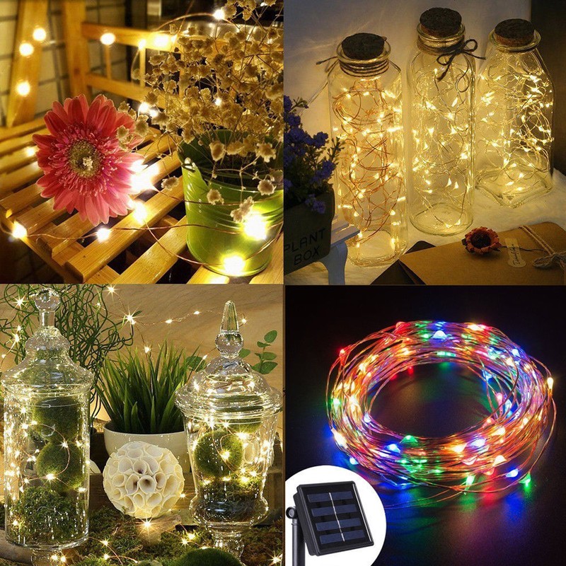 Solar String Lights LED Outdoor Waterproof Copper Wire Xmas Party Decor Garden gallery