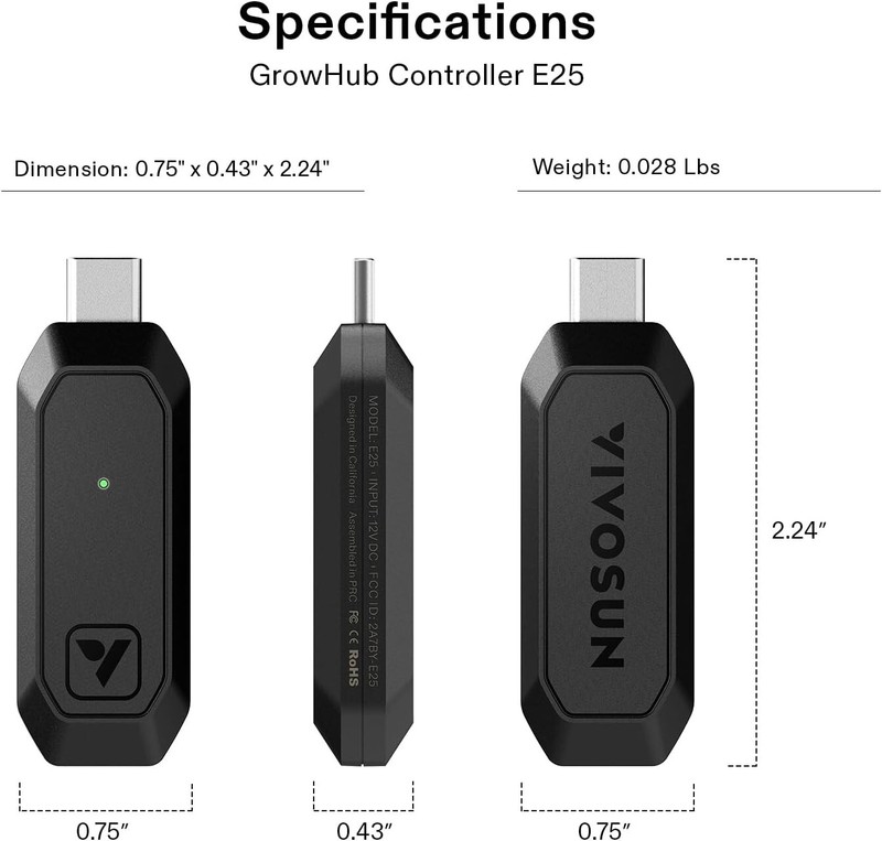 VIVOSUN GrowHub Controller E25, Supports Smart Grow System Devices gallery