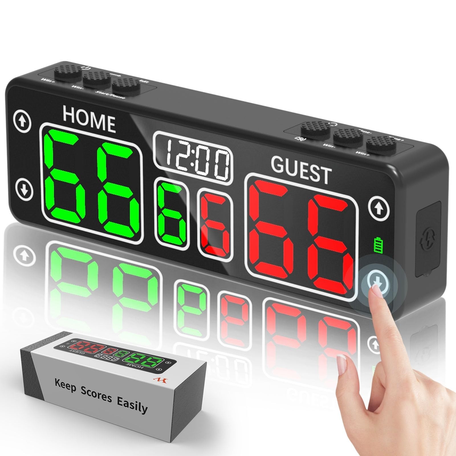 YZ Upgraded Digital Scoreboard with Timer, Mini Magnetic Electronic Scoreboar... gallery