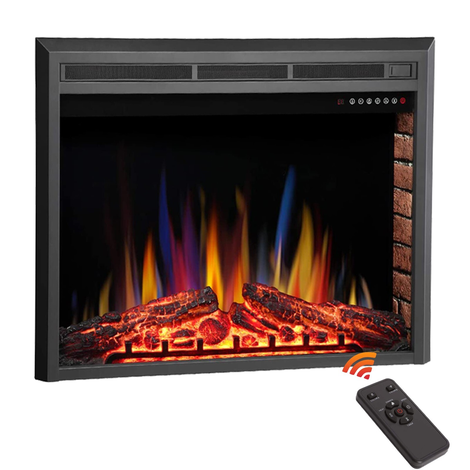 R.W.FLAME 36'' Recessed Electric Fireplace Insert,Remote Control,750W-1500W gallery