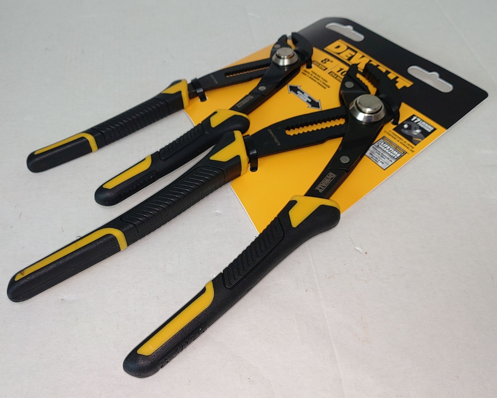DeWALT 8" and 10" Push Lock Pliers 2 Pack DWHT70486 Brand New gallery
