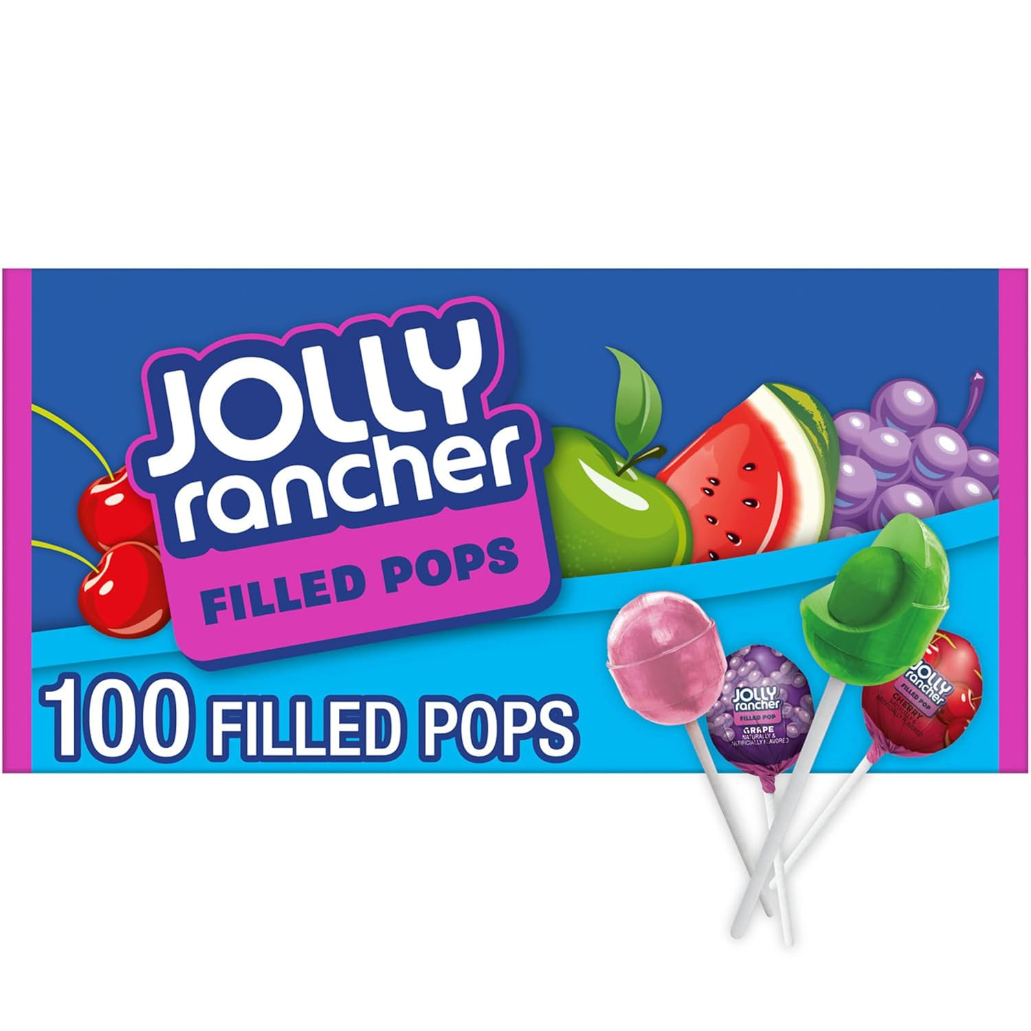Filled Pops Assorted Fruit Flavored Candy Box, 56 Oz (100 Pieces) gallery