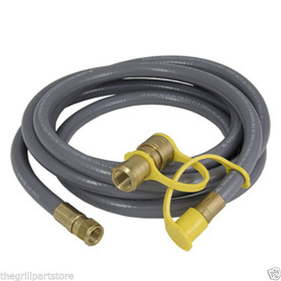 Gas Grill 3/8" Natural Gas Quick Release Disconnect 10' Grey Hose Kit New gallery