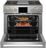 Monogram Pro 36" Dual Fuel Range with 4 Burners and Griddle - ZDP364NDTSS gallery