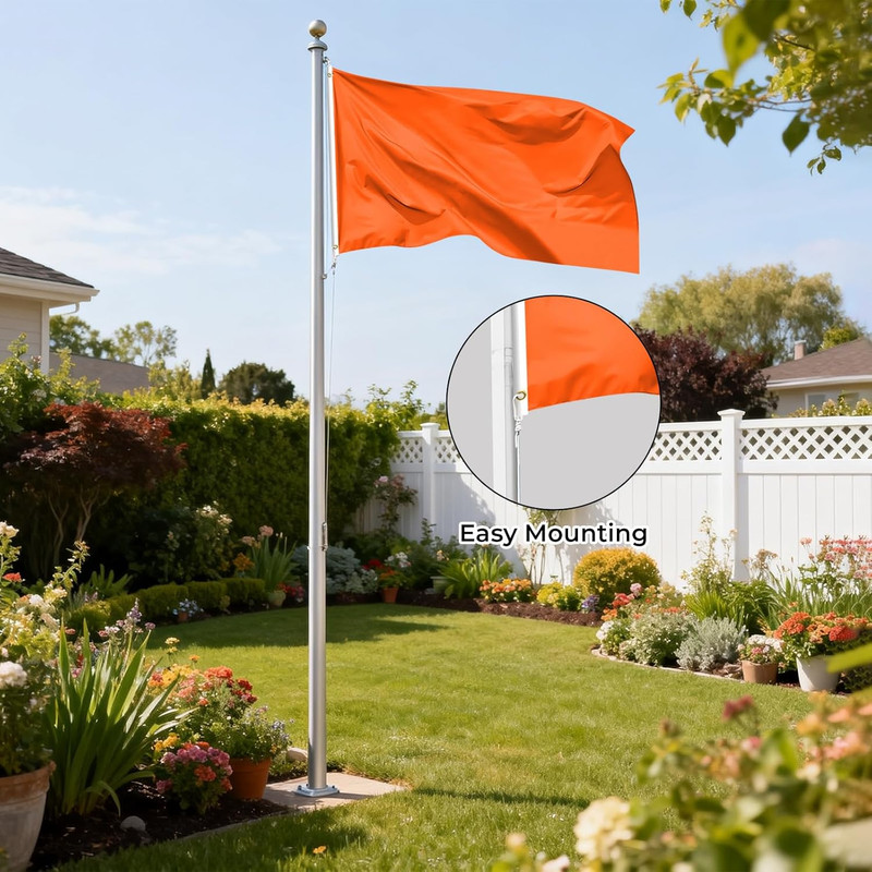 Orange Flag 3X5 FT, Polyester Blank Flag with Canvas Header & Brass Grommets, Do gallery