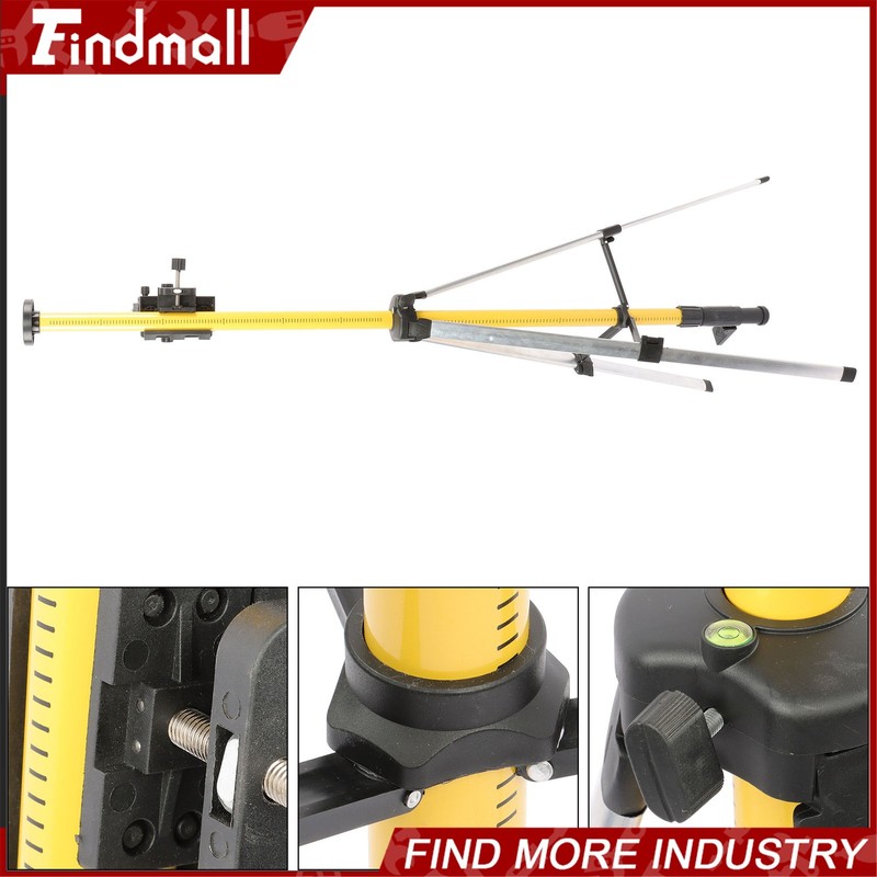 Findmall 12Ft/3.7M Telescoping Laser Level Pole with Tripod & Laser Mount gallery