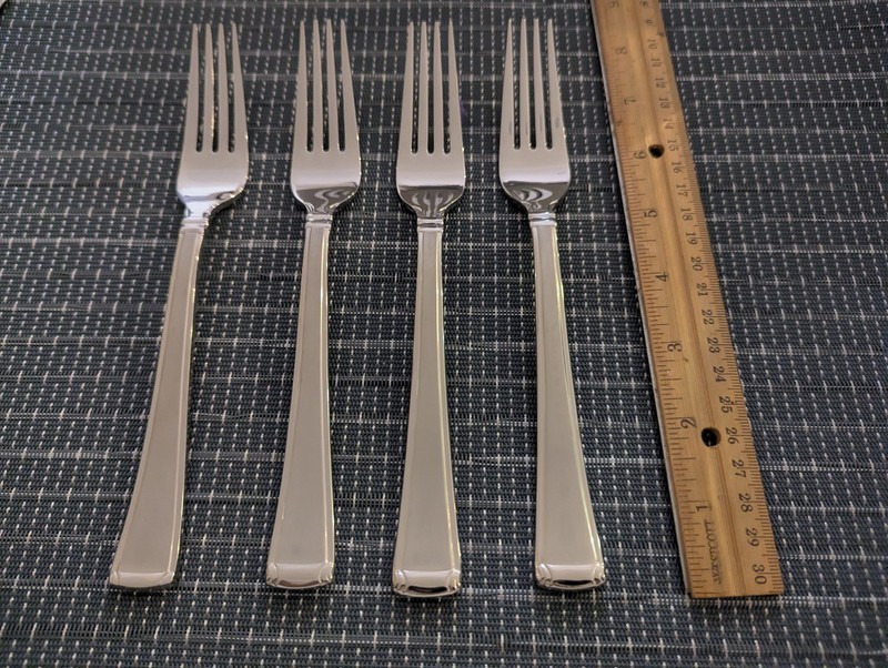 Gorham COLUMN FROSTED Stainless Flatware 18/10 Set of 4 Dinner Forks (China) gallery