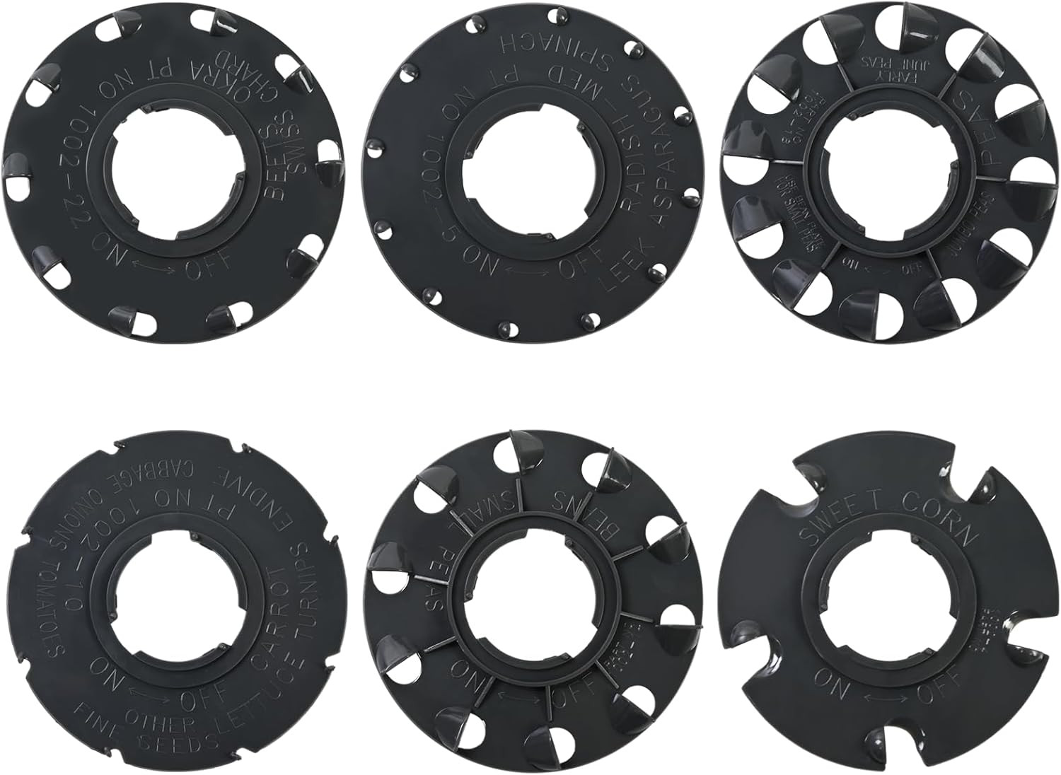 009 Set 6 Standard Seed Plates Fit for Earthway 1001-B Seeder Works gallery