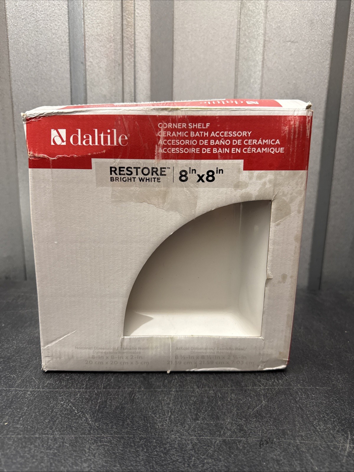 Daltile RE15BA780CC1P Ceramic Corner Shelf- bright white gallery