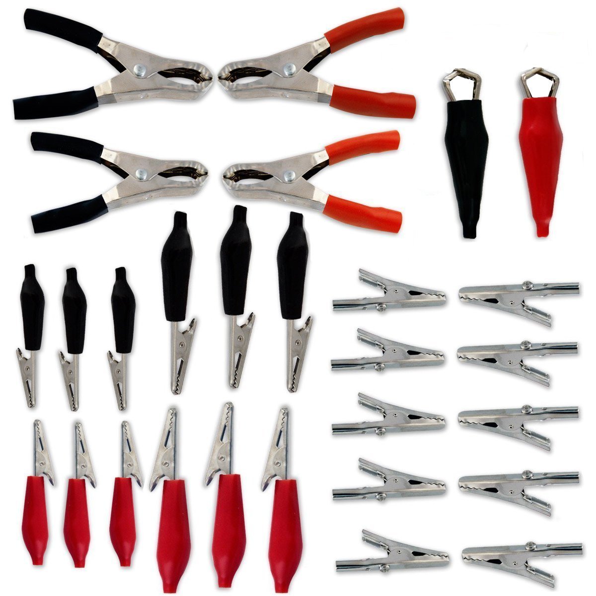 28pc Electrical Alligator Clips Assortment Kit Clamps gallery