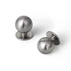 12PCS Brushed Satin Nickel Cabinet Knobs 1 Inch Round Modern Minimalist Pulls