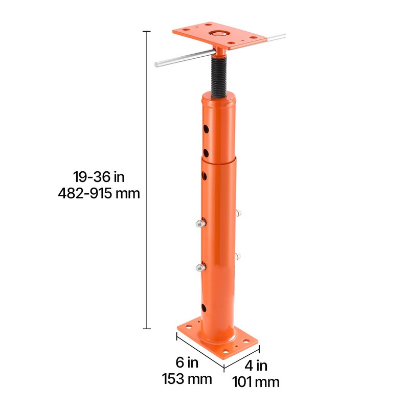 Uimoso Adjustable Floor Jack Posts for Leveling, 2PCS 19-36 Inch gallery