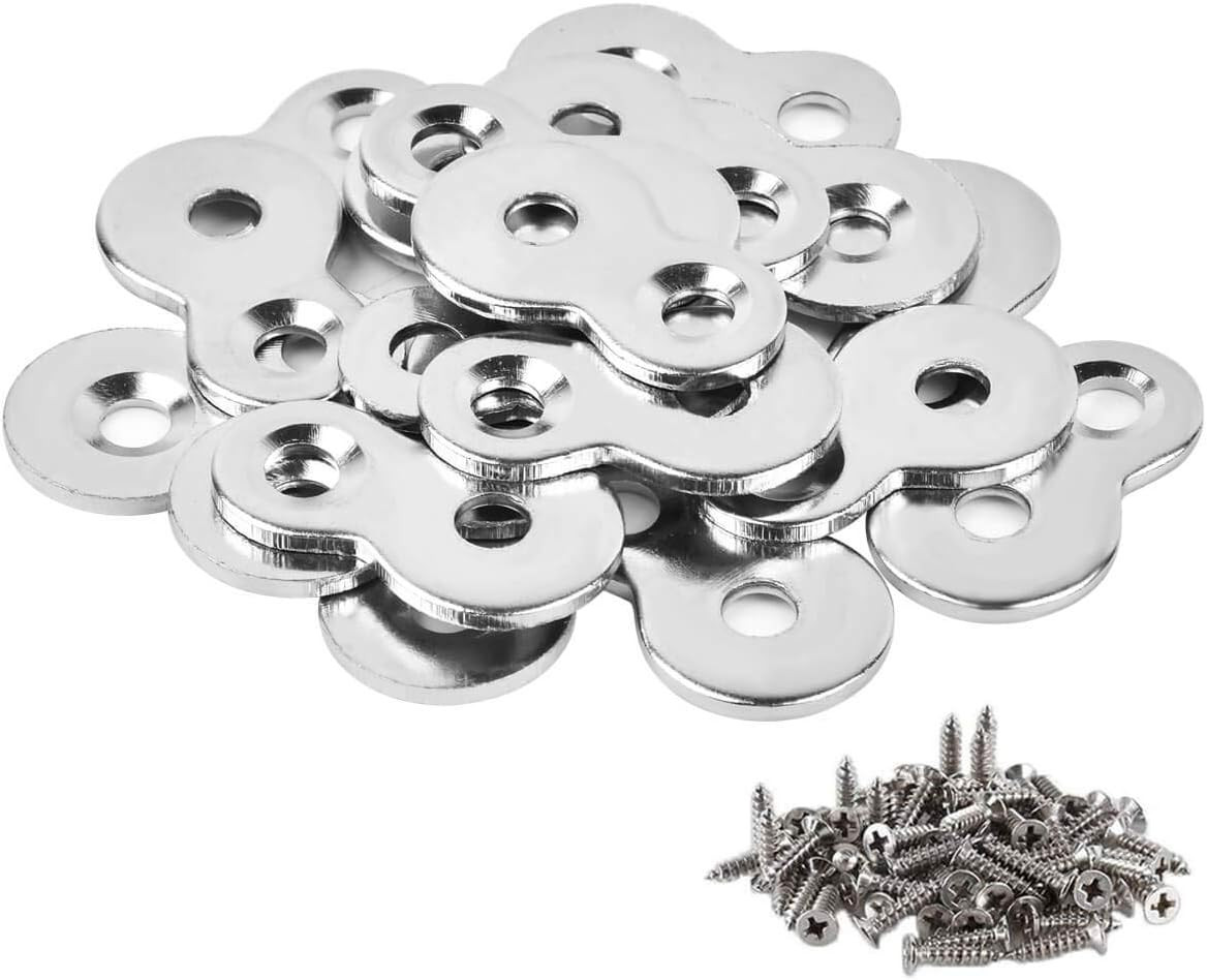 30Pack Figure 8 Steel Desk Top Fastener Clip with Screws-Heavy Duty Figure-Eight gallery