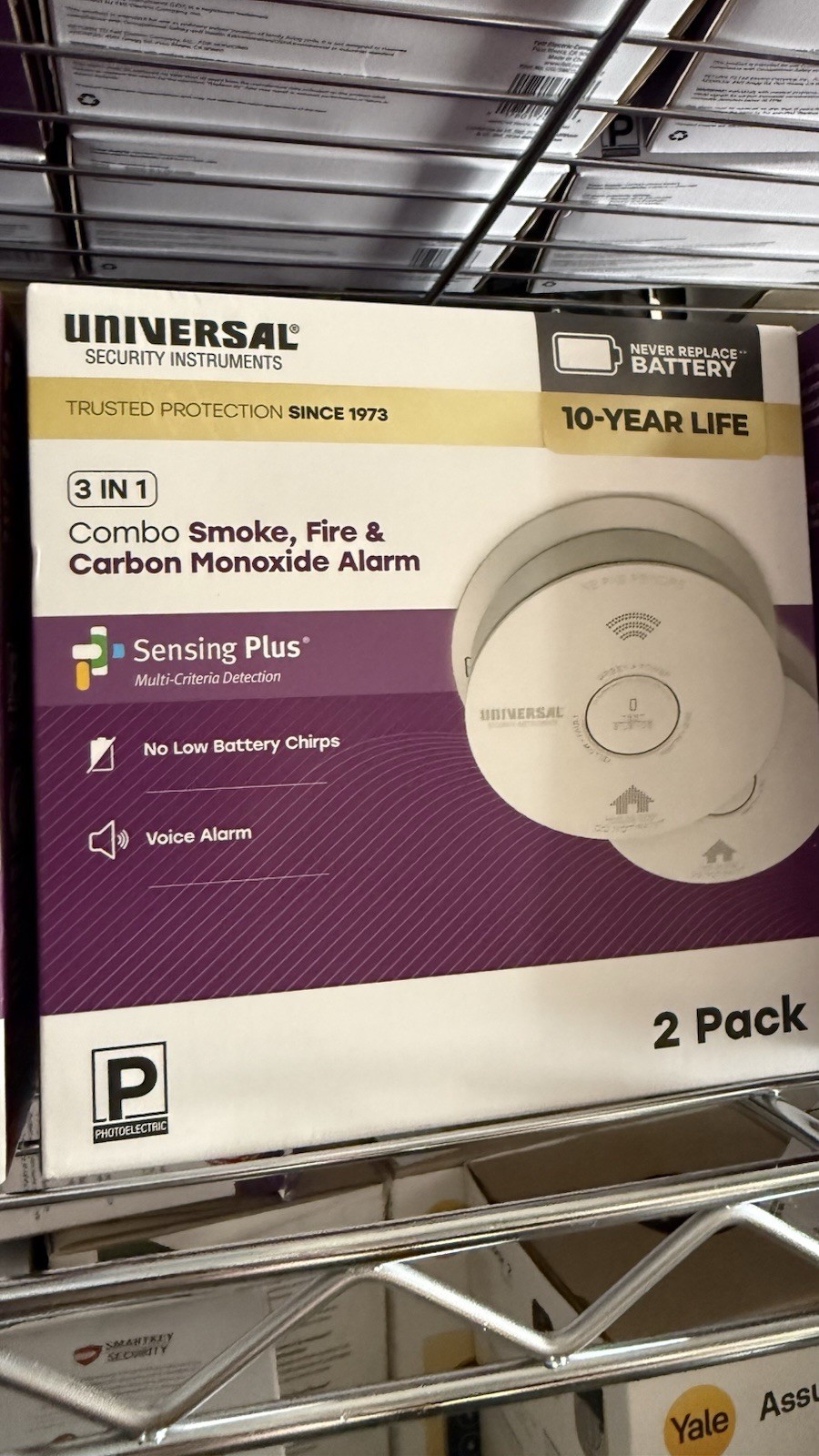 2-Pack 10-Year Battery Smoke, Fire and Carbon Monoxide Detector Alarm with Voice gallery