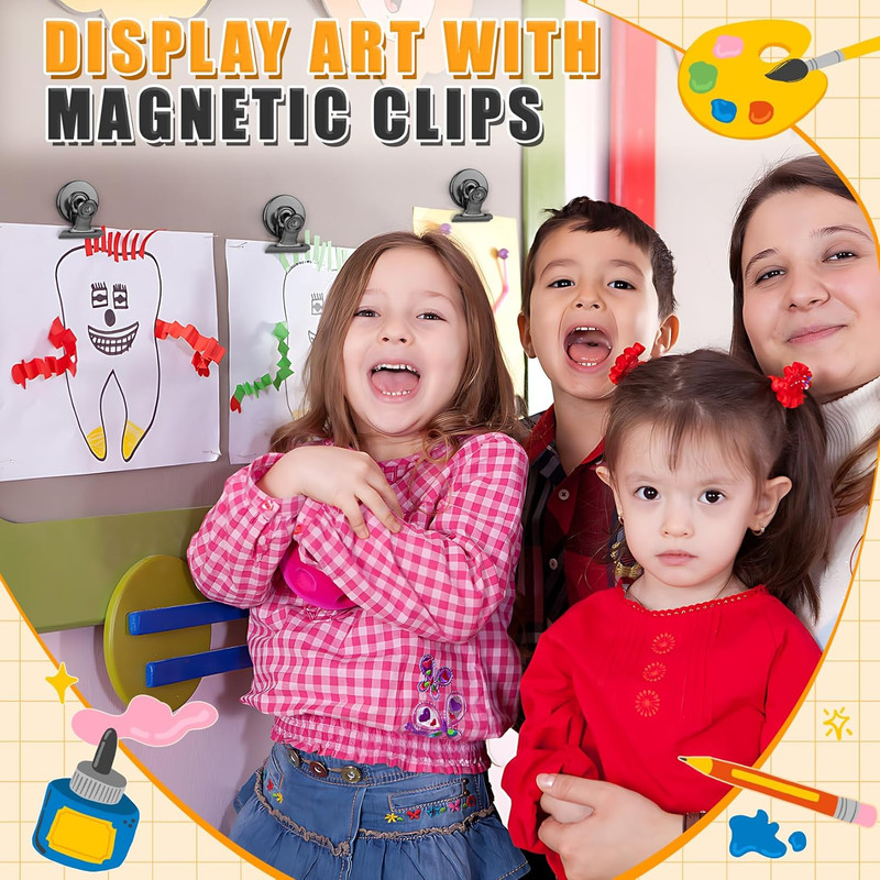 12Pack Fridge Magnets Refrigerator Magnets Magnetic Clips Heavy Duty Detailed Li gallery