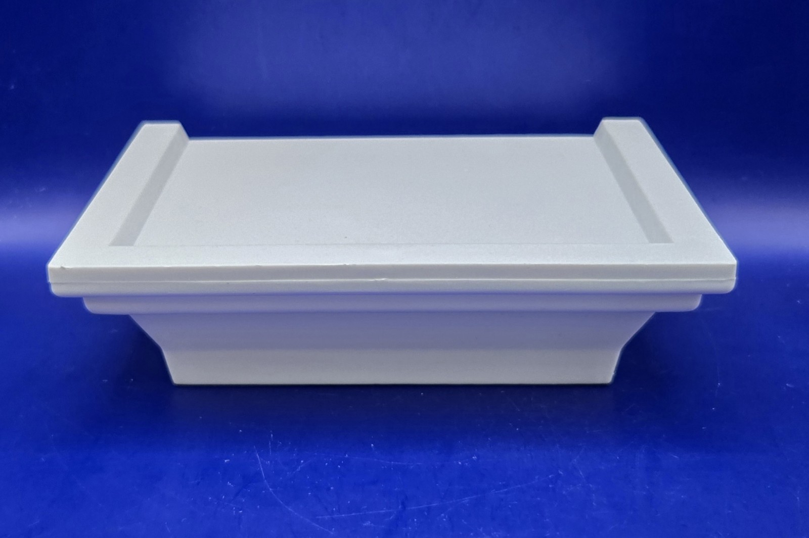 Small White Plastic Wall Mounted Decor Shelf ~ 6" Length x 4" Width x 2" Height gallery