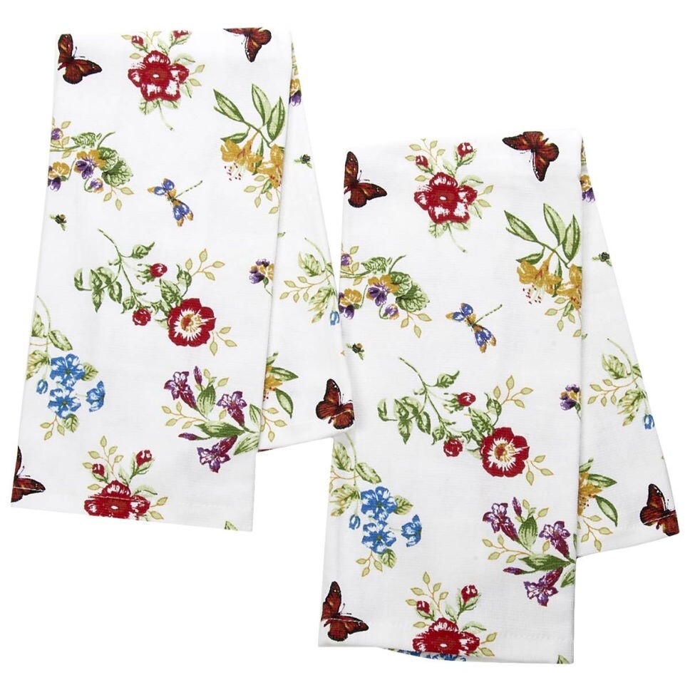 Lenox Butterfly Meadow Dual Purpose Terry Kitchen Towels ~~ Set of 2 gallery