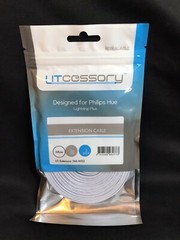 Litcessory Extension Cable for Philips Hue Lightstrip Plus White 3m 10ft 2 Pack